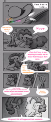Size: 1280x3059 | Tagged: safe, artist:ema0rsully, derpibooru import, pinkie pie, comic:hico, comic, comic strip, crossover, hat, mirror pool, wander (wander over yonder), wander over yonder