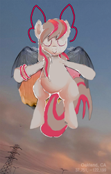 Size: 1600x2500 | Tagged: safe, artist:yidwags, derpibooru import, angel wings, pegasus, pony, blanket, coordinates, mixed media, real life background, solo