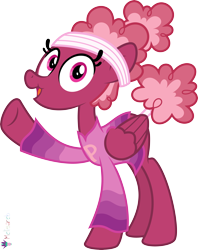 Size: 4000x5046 | Tagged: safe, artist:melisareb, derpibooru import, part of a set, pegasus, pony, .svg available, absurd resolution, alphabet lore, clothes, curly hair, female, headband, long sleeved shirt, long sleeves, looking at you, mare, open mouth, p, ponified, raised hoof, raised leg, scrunchie, shirt, simple background, solo, species swap, tail, thin, transparent background, vector, wings