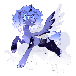 Size: 1280x1280 | Tagged: safe, artist:lynesssan, derpibooru import, oc, oc only, oc:lunette, alicorn, pony, colored wings, deviantart watermark, female, mare, multicolored wings, obtrusive watermark, simple background, solo, transparent background, watermark, wings