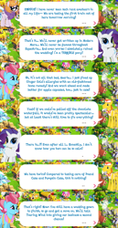 Size: 2048x3960 | Tagged: safe, derpibooru import, carrot cake, cup cake, rarity, earth pony, pony, unicorn, apron, bowtie, clothes, dialogue, dialogue box, ear piercing, earring, english, event, female, gameloft, glasses, hat, horn, implied ginger gold, jewelry, male, mare, mobile game, my little pony: magic princess, official, piercing, scarf, speech bubble, stallion, text, touring wind