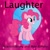 Size: 900x900 | Tagged: safe, artist:aaliyah_rosado, artist:mandopony, artist:user15432, derpibooru import, pinkie pie, earth pony, pony, album, album cover, bokeh, element of laughter, gradient background, laughing, laughter, pink background, simple background, smiling, solo, sparkly background