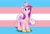 Size: 1570x1080 | Tagged: safe, princess cadance, alicorn, pony, crown, female, horn, jewelry, mare, multicolored mane, multicolored tail, pink coat, regalia, smiling, solo, transgender pride flag, wings