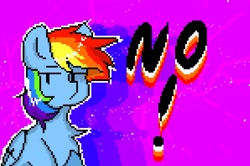 Size: 1193x791 | Tagged: safe, artist:greatsunflow42, derpibooru import, rainbow dash, pegasus, pony, chest fluff, needs more saturation, no, pixel art, solo