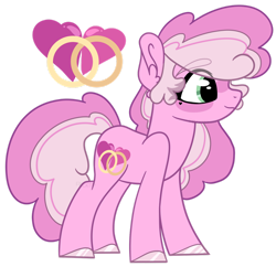 Size: 1280x1239 | Tagged: safe, artist:maximumpiracy, derpibooru import, oc, oc:always & forever, earth pony, pony, female, magical lesbian spawn, mare, offspring, parent:cheerilee, parent:nurse redheart, simple background, solo, transparent background