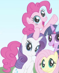 Size: 413x503 | Tagged: safe, derpibooru import, screencap, pinkie pie, earth pony, pony, season 1, season 2, cropped, female, intro, mare, solo focus