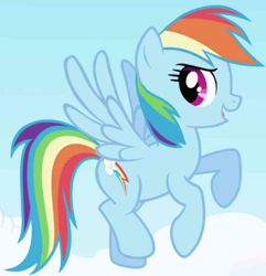 Size: 848x881 | Tagged: safe, derpibooru import, screencap, rainbow dash, pegasus, pony, season 1, season 2, cropped, female, flying, intro, mare, solo focus, spread wings, wings