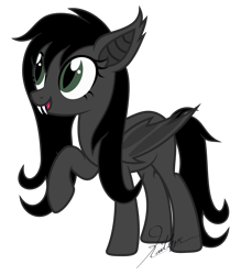 Size: 5000x5700 | Tagged: safe, artist:kaitykat117, derpibooru import, oc, oc:shadow streak(kaitykat), bat pony, pony, undead, vampire, vampony, zombie, base used, fangs, long hair, open mouth, raised hoof, raised leg, simple background, transparent background, vampire bat pony, vector