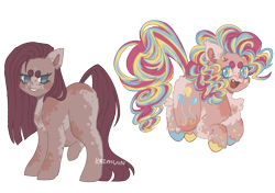 Size: 1239x872 | Tagged: safe, artist:kazmuun, derpibooru import, pinkie pie, pony, alternate design, pinkamena diane pie, simple background, transparent background