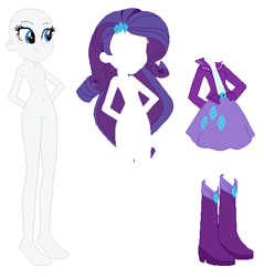 Size: 522x546 | Tagged: safe, artist:lordsfrederick778, artist:selenaede, derpibooru import, rarity, equestria girls, g4, alternate design, base, solo