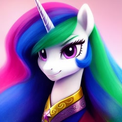 Size: 512x512 | Tagged: safe, derpibooru import, generator:stable diffusion, machine learning generated, princess celestia, alicorn, pony, solo