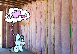 Size: 467x329 | Tagged: safe, derpibooru import, fluffy pony, candy, cotton candy, food, impending doom, insulation, looking at something, sitting, this will end in death, this will end in pain, this will end in tears, thought bubble