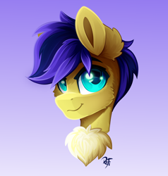 Size: 2000x2100 | Tagged: safe, artist:rainbowfire, derpibooru import, oc, earth pony, pony, blue background, blue eyes, chest fluff, cute, fluffy, grin, looking at you, male, simple background, smiling, solo, stallion