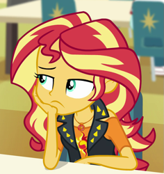 Size: 671x711 | Tagged: safe, derpibooru import, screencap, sunset shimmer, better together, equestria girls, forgotten friendship, cropped, solo