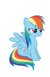 Size: 4000x6166 | Tagged: safe, artist:dasduriel, derpibooru import, rainbow dash, pegasus, pony, female, mare, narrowed eyes, rainbow dash is not amused, simple background, sitting, solo, transparent background, unamused, vector