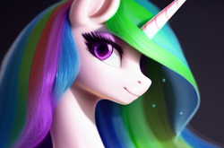 Size: 512x338 | Tagged: safe, derpibooru import, generator:stable diffusion, machine learning generated, princess celestia, alicorn, royalty, solo