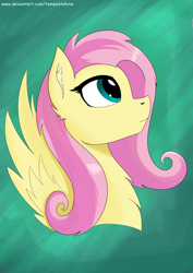 Size: 2894x4093 | Tagged: safe, artist:tempestshine, derpibooru import, fluttershy, pegasus, pony, bust, female, solo