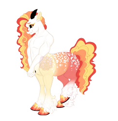 Size: 4327x4454 | Tagged: safe, artist:gigason, derpibooru import, oc, oc:fireball, centaur, taur, anthro taur, appaloosa, black sclera, coat markings, curly hair, gradient legs, long hair, male, obtrusive watermark, simple background, solo, standing, transparent background, watermark