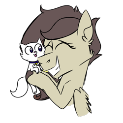 Size: 600x600 | Tagged: safe, artist:fuckomcfuck, derpibooru import, oc, oc:paper fashion, cat, pegasus, pony, parent:oc:doodles, parent:rarity, parents:canon x oc, simple background, transparent background