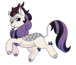 Size: 1280x1100 | Tagged: safe, artist:imperiialfrost, derpibooru import, oc, oc only, oc:wintertide frost, kirin, eyebrows, female, kirin oc, looking at you, quadrupedal, simple background, smiling, smiling at you, solo, transparent background