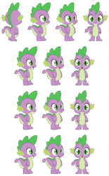 Size: 4201x6768 | Tagged: safe, artist:culu-bluebeaver, derpibooru import, spike, dragon, cartoon, digital, digital art, male, png, reference, reference sheet, simple background, smiling, solo, transparent, transparent background, vector, vector trace