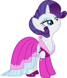 Size: 3000x3502 | Tagged: safe, artist:cloudyglow, derpibooru import, rarity, too many pinkie pies, .ai available, clothes, dress, simple background, smug, solo, transparent background, vector
