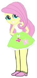 Size: 409x867 | Tagged: safe, derpibooru import, fluttershy, equestria girls, simple background, solo, white background