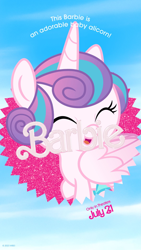 Size: 1080x1920 | Tagged: safe, derpibooru import, princess flurry heart, alicorn, pony, baby, baby pony, barbie, barbie (movie), cute, female, solo