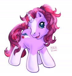 Size: 2088x2226 | Tagged: safe, artist:peachmichea, derpibooru import, oc, oc only, pony, unicorn, g3, solo