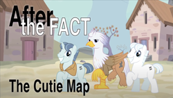 Size: 1280x720 | Tagged: safe, artist:mlp-silver-quill, derpibooru import, double diamond, party favor, oc, oc:silver quill, after the fact, after the fact:the cutie map, deviantart, deviantart logo, equal cutie mark, logo, starlight's village, title card