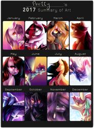 Size: 2102x2852 | Tagged: safe, artist:prettyshinegp, derpibooru import, twilight sparkle, twilight sparkle (alicorn), oc, oc:pretty shine, alicorn, pegasus, pony, unicorn, 2017, art summary, flying, horn, old art, pegasus oc, unicorn oc