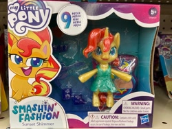 Size: 640x480 | Tagged: safe, derpibooru import, sunset shimmer, pony, unicorn, g4.5, my little pony: pony life, female, irl, merchandise, photo, smashin' fashion, solo, toy