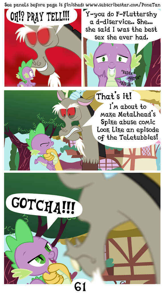 3344711 - questionable, artist:cloppy hooves, discord, spike
