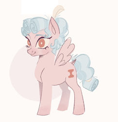 Size: 1280x1317 | Tagged: safe, artist:maggie0li, artist:overthemaginot, derpibooru import, cozy glow, pegasus, pony, female, filly, foal, simple background, smiling, solo, spread wings, white background, wings