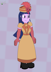 Size: 1600x2244 | Tagged: safe, artist:domedvortex, derpibooru import, twilight sparkle, twilight sparkle (alicorn), alicorn, human, equestria girls, british, clothes, dress, humanized, long dress, long skirt, skirt, solo