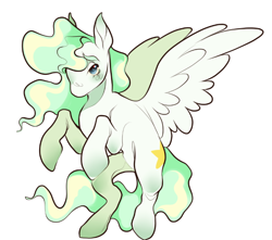 Size: 654x577 | Tagged: safe, artist:hrabinaponpon, derpibooru import, vapor trail, pegasus, pony, female, mare, rearing, simple background, solo, spread wings, white background, wings