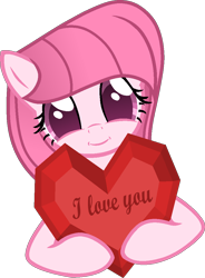 Size: 786x1067 | Tagged: safe, artist:ponybaseparadise, artist:tanahgrogot, derpibooru import, oc, oc only, oc:annisa trihapsari, earth pony, pony, base used, crystal heart, cute, earth pony oc, female, heart, i love you, looking at you, mare, ocbetes, simple background, smiling, smiling at you, solo, transparent background