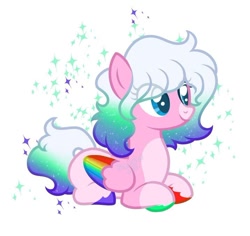 Size: 716x677 | Tagged: safe, derpibooru import, oc, oc only, pony, commission, rainbow, simple background, solo, white background