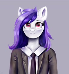 Size: 3789x4096 | Tagged: safe, artist:ske, derpibooru import, oc, oc only, anthro, clothes, looking at you, necktie, smiling, solo, suit