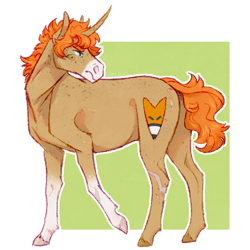 Size: 600x600 | Tagged: safe, artist:knifebun, derpibooru import, oc, oc only, oc:foxface, pony, unicorn, butt, curved horn, horn, male, plot, solo, stallion