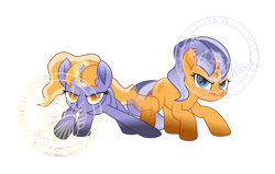 Size: 3667x2336 | Tagged: safe, artist:lincolnbrewsterfan, derpibooru exclusive, derpibooru import, oc, oc only, oc:imperii solem (empirica sol), oc:lunae novae (new luna), pony, unicorn, my little pony: the movie, .svg available, angry, april fools, april fools 2023, battle stance, bending, blue, blue mane, blue tail, crouching, death stare, derpibooru, derpibooru ponified, duo, duo female, ethereal hair, ethereal mane, ethereal tail, female, flowing mane, glare, glowing, glowing horn, gold, golden eyes, head down, head tilt, horn, implied princess celestia, implied princess luna, inkscape, inverted colors, logo, looking at you, magic, magic circle, magic glow, mare, meta, movie accurate, multicolored hair, multicolored mane, multicolored tail, new lunar republic, opposites, palette swap, ponified, ponified logo, projection, raised hoof, raised leg, recolor, representative, rivalry, runes, runescape, serious, serious face, sibling rivalry, siblings, simple background, sisters, solar empire, species swap, spread hooves, staring at you, staring into your soul, svg, tail, the fourth wall cannot save you, translucent mane, transparent background, transparent mane, transparent tail, twin sisters, twins, unicorn oc, vector