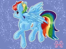 Size: 2048x1536 | Tagged: safe, artist:_niveria_, derpibooru import, rainbow dash, pegasus, pony, female, mare, solo, underhoof