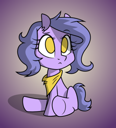 Size: 556x611 | Tagged: artist needed, safe, derpibooru import, oc, oc only, oc:billie, earth pony, pony, bandana, sitting, solo