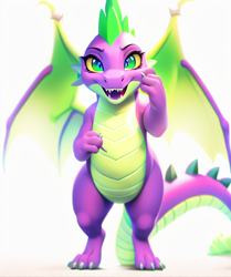 Size: 608x728 | Tagged: safe, derpibooru import, machine learning assisted, machine learning generated, spike, dragon, male, open mouth