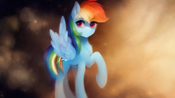 Size: 1024x576 | Tagged: safe, derpibooru import, machine learning assisted, machine learning generated, rainbow dash, pegasus, pony, female, looking at you, mare, solo