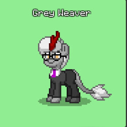 Size: 558x558 | Tagged: safe, derpibooru import, oc, oc only, kirin, pony, clothes, glasses, green background, necktie, pony town, simple background, solo