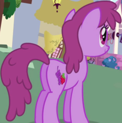 Size: 542x547 | Tagged: safe, derpibooru import, screencap, berry punch, berryshine, earth pony, pony, friendship is magic, background character, background pony, butt, cropped, female, mare, plot