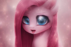 Size: 768x512 | Tagged: safe, derpibooru import, machine learning assisted, machine learning generated, pinkie pie, earth pony, pony, bust, cute, female, mare, open mouth, pinkamena diane pie, portrait, solo