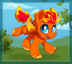 Size: 1912x1708 | Tagged: safe, artist:parrpitched, derpibooru import, oc, oc:fireheart(fire), bat pony, pony, bat pony oc, chibi, cute, solo, wholesome