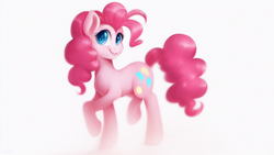 Size: 1024x576 | Tagged: safe, derpibooru import, machine learning assisted, machine learning generated, pinkie pie, earth pony, pony, cute, female, mare, simple background, solo, white background